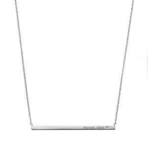 $68 Michael Kors Silver-Tone Nameplate Bar Necklace